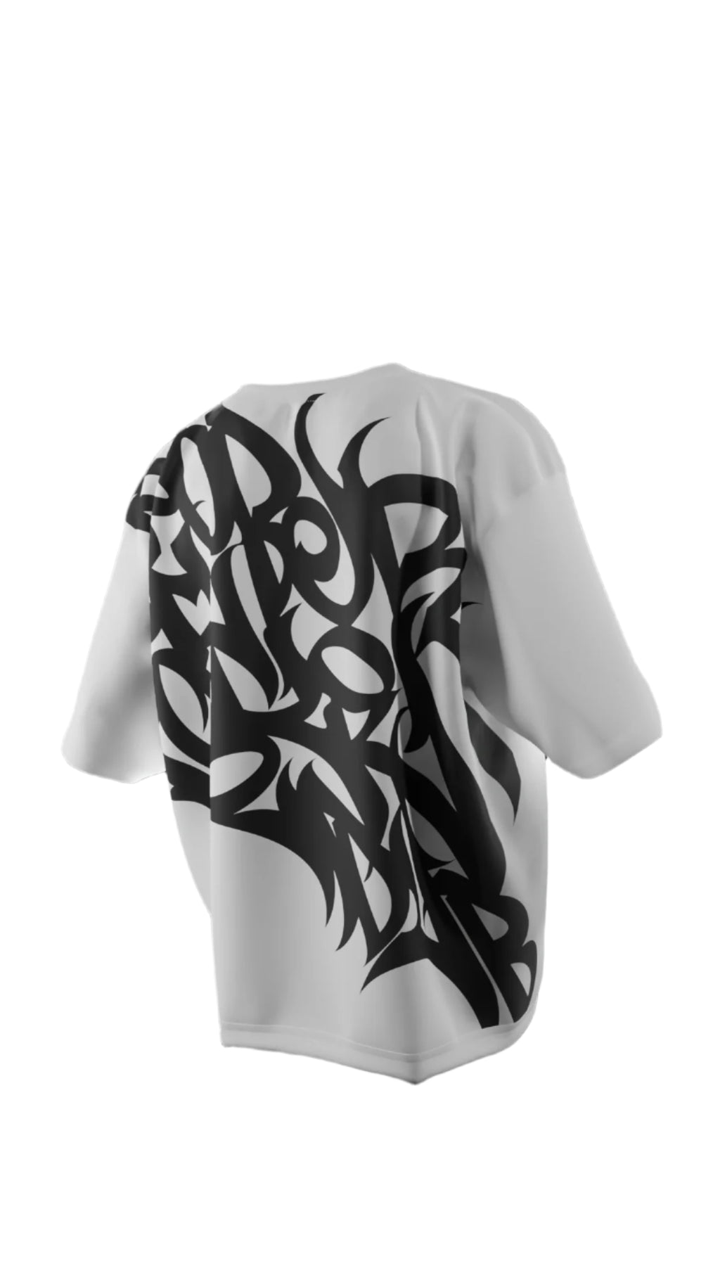 Oversized 'Graffiti Art" T-Shirt (White) - Shopvalence