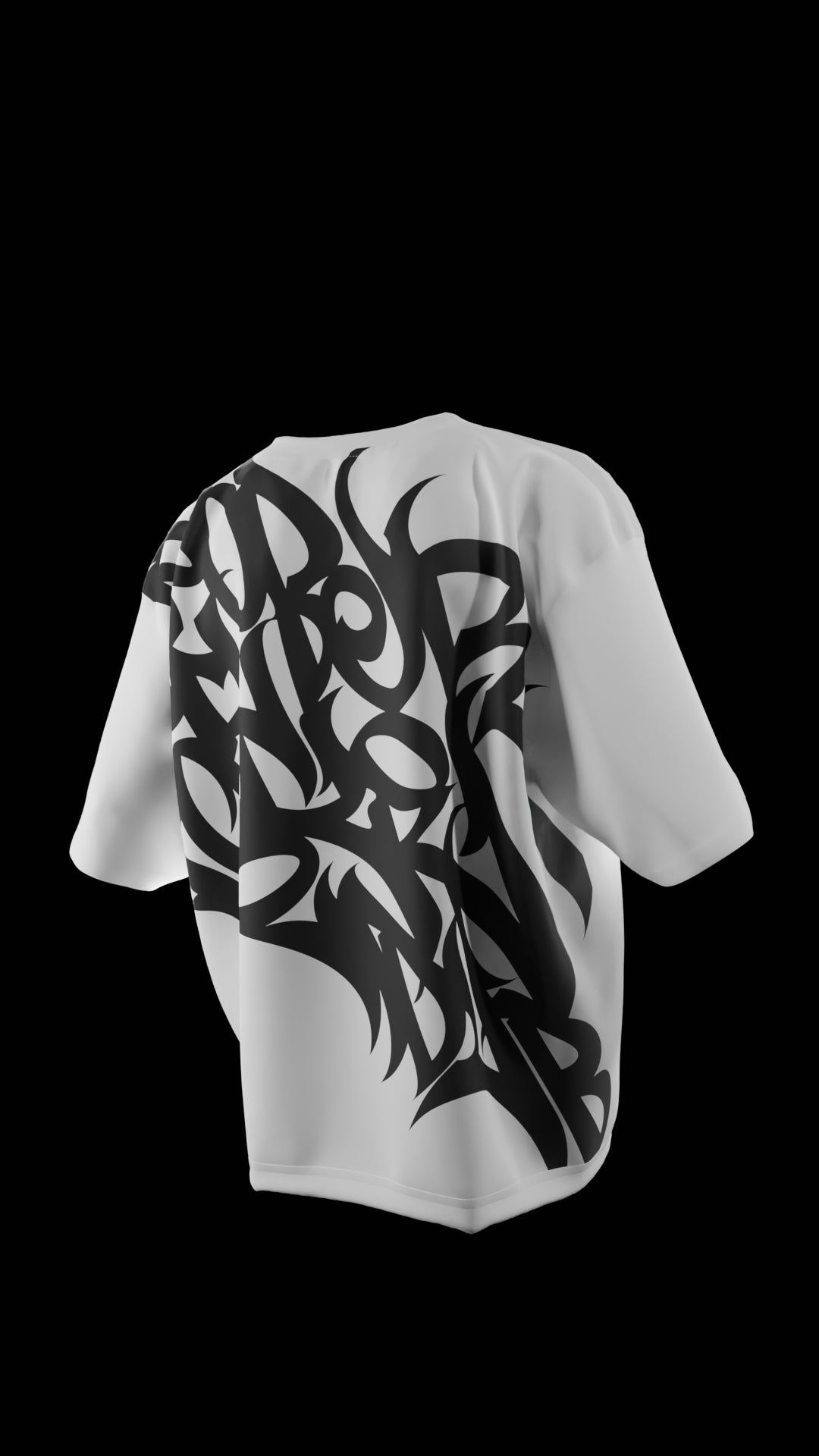 Oversized 'Graffiti Art" T-Shirt (White) - Shopvalence