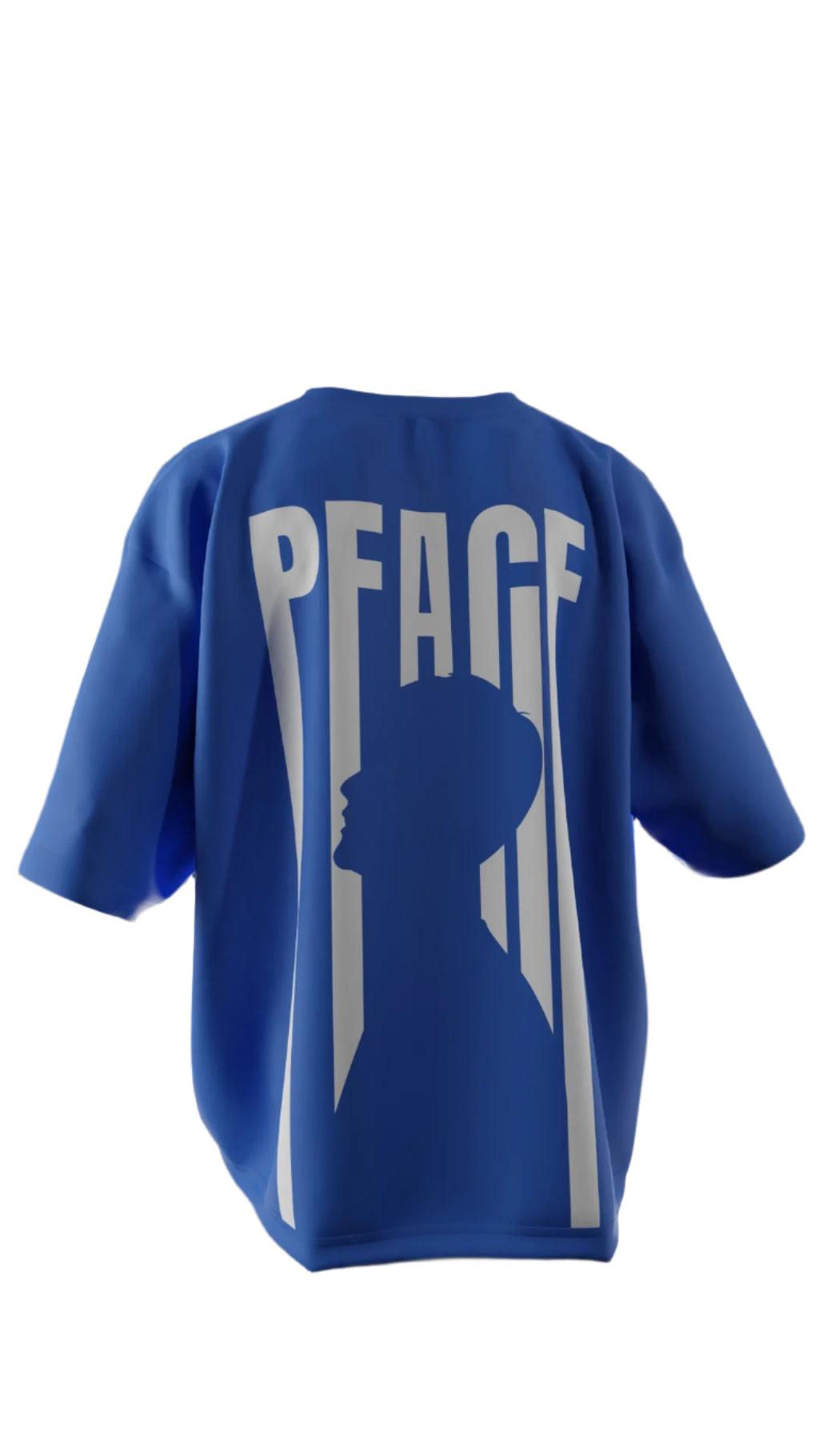 Oversized "Peace" T-Shirt (Blue)