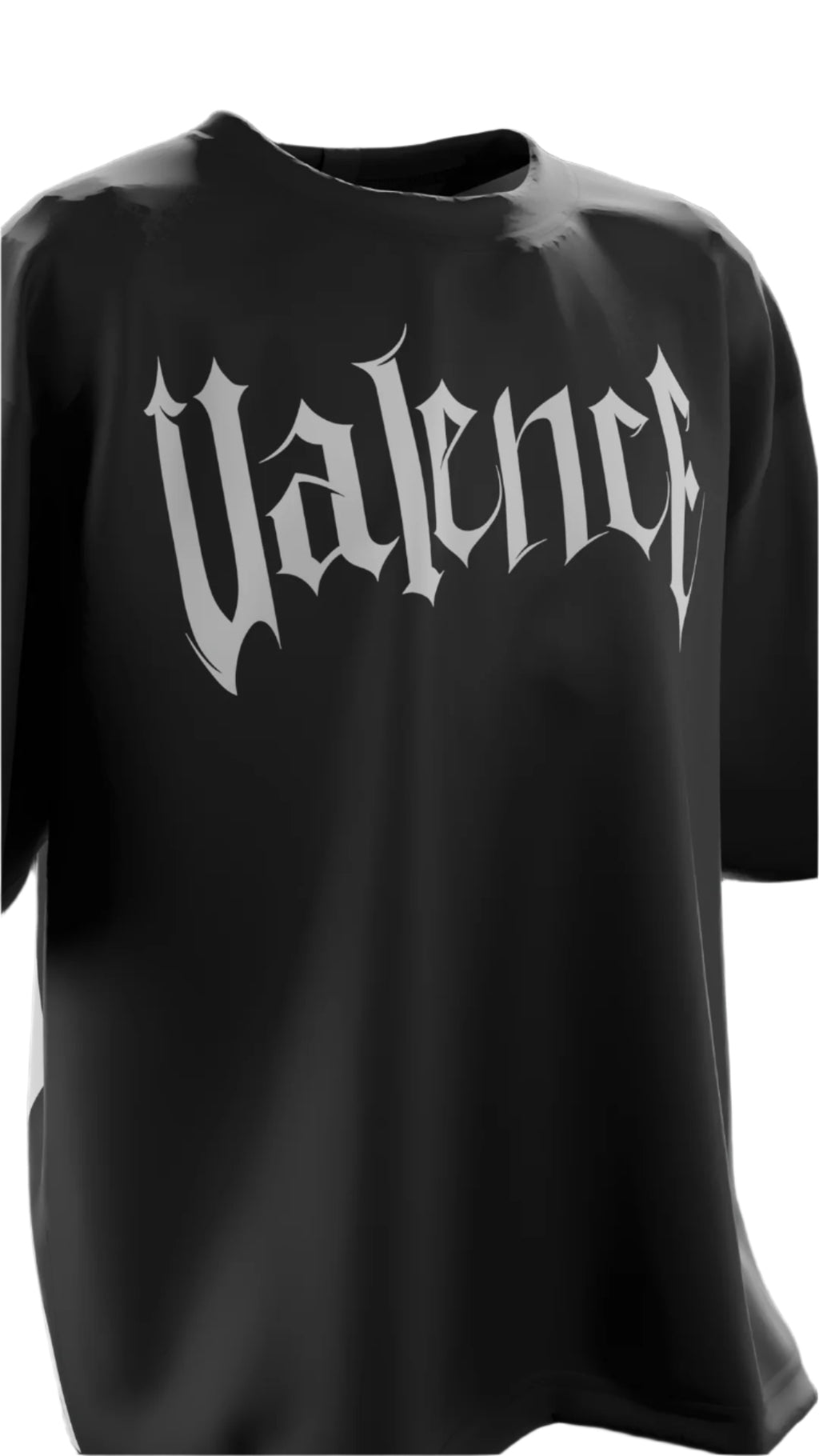 Oversized 'Graffiti Art" T-Shirt (Black) - Shopvalence