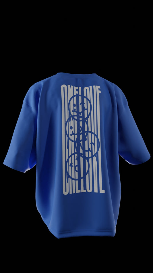 Oversized "One Love" T-Shirt (Blue)