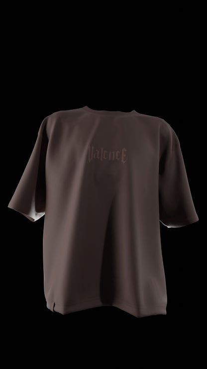 Oversized "Peace" T-Shirt (Brown)