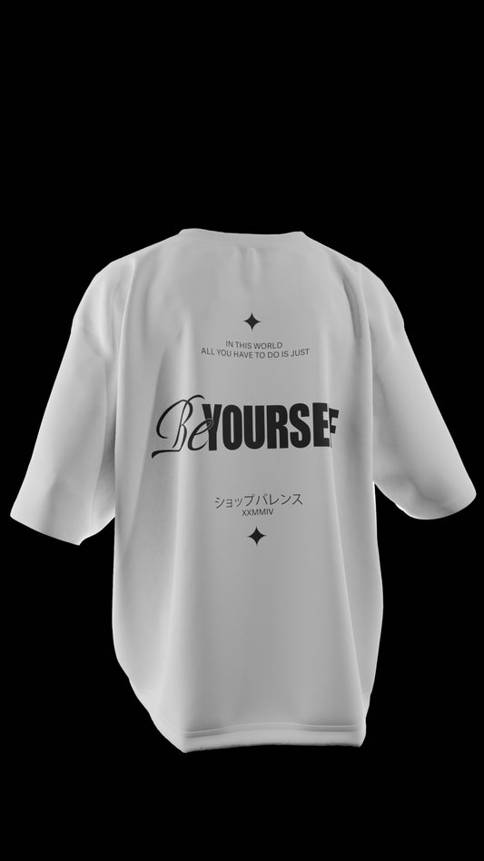 Oversized "BeYourself" T-Shirt (White)